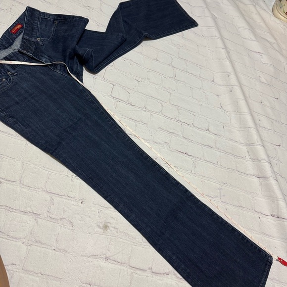 EXPRESS STELLA boot cut Women’s dark wash Blue Jeans Y2K fashion Low rise 0R GuC - Picture 9 of 14